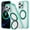 Transparent +green-2, variant on iPhone 16 Pro Max Case with Stand, 360 Magnetic Ring Stand, Military-Grade Protection [Compatible with MagSafe] Shockproof Case for iPhone 16 Pro Max Slim Cover Adjustable Foldable Kickstand, Clear