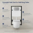 thumbnail image 4 of Concealed Toilet Tank Carrier, Eridanus In-Wall Toilet Tank Carrier System with Brushed Stainless Steel Actuator Plate, 0.8 GPF/1.6 GPF Dual-Flush, for Wall Hung Toilet (2 x 4 Studs), 4 of 13