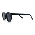 thumbnail image 6 of Neat Round Horn Rim Gentlemanly Fashion Plastic Hustler Sunglasses All Black, 6 of 8