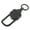 Black, variant on Magnetic Retractable Keychain Stainless Steel Wire Easy Pull Buckle Carabiner Key Chain Black