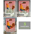 thumbnail image 3 of Red Plaid Daisy Rooster Farm Window Curtain for Living Room Roman Curtains for Kitchen Cafe Tie Up Short Drapes, 3 of 5