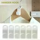thumbnail image 3 of 50Pcs Ultralight Mini Clothes Hanger Connector Cascading Hooks White Closet Hooks Hat Bag Hanger Wardrobe Closet Organizer, 3 of 5