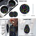 thumbnail image 5 of Yuyamidu Colorful Dog Paw Car Seat Cover 12 PCS Auto Front Back Seat Cover with Steering Wheel Cover Seat Belt Pads Cup Holder Wrist Key Chain Cute Lipstick Case Keychain, 5 of 6