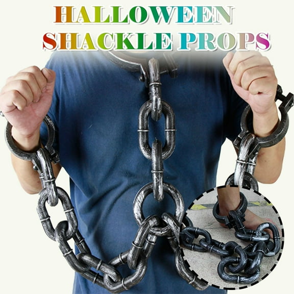 Xiwaer Halloween Plastic Simulation Chain Prisoner Decoration Haunted House Props,COMING