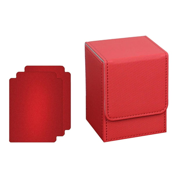 Caja para guardar barajas de cartas coleccionables, juego de cartas coleccionables, estuche para 100 álbumes Rojo