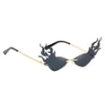 thumbnail image 3 of de Sol Lma de Fuego sin Marco Estilo Gótico Punk Accesorios de Disfraces Unisex Negro Soledad Gafas de sol con lentes de llama de fuego, 3 of 7