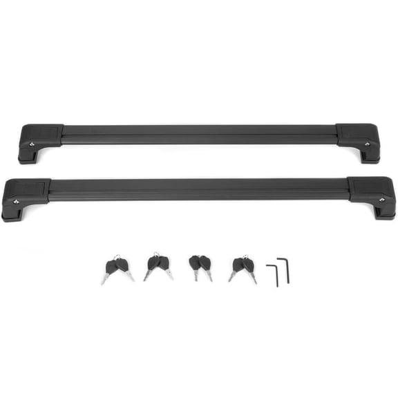 Suitable for Aluminum Roof Rack Cross Bars for Kia Soul (2014-2019) - Black 2-Piece Anti-Theft Carrier for Kayaks, Canoes, Surfboards, Snowboards & Camping Gear