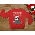 thumbnail image 2 of Tstars Womens Christmas Sweatshirt Slothy Holiday Shirt Funny Gift for Her Xmas Party Long Sleeve Tee, 2 of 5