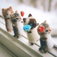 thumbnail image 4 of Juguetes hechos a mano bonitos e interesantes, kits de bricolaje de fieltro de lana para gatos, muñeco de peluche sin terminar, juguete musical para tocar, regalo, producto no terminado, 4 of 5