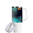 thumbnail image 2 of SKYSONIC 40 oz Butterfly Tiger Tumbler with Handle and Straw Lid, Insulated Cup Reusable Stainless Steel Water Bottle Travel Mug, 2 of 7