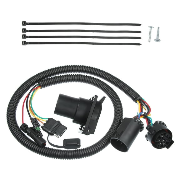 Unique Bargains Quick Connect Harness Uscar 7 Pin to 4 Way Flat Trailer Light Bar Harness for Ford for Chrysler