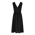 thumbnail image 4 of Vestido de Espalda Abierta para las Mujeres Cuello Sling Detalle de Encaje, Sólido Y Cuadrado Impresión Vestido sin Mangas Casual, 4 of 8