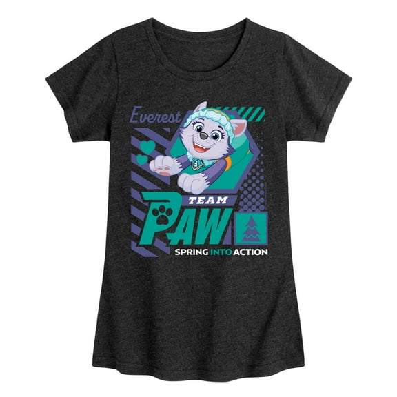 Paw Patrol - Team Paw Everest - Toddler & Youth Girls Short Sleeve Graphic T-Shirt