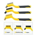 thumbnail image 6 of Mini Wire Brush Brass Nylon & Stainless Steel Brushes Rust Remover Clean Polish Stainless Steel, 6 of 8