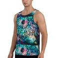 thumbnail image 2 of Picia Watercolor Mandala Printed Men’s Performance Tank, Men's Workout Tank Top Moisture-Wicking Tank Top Muscle tee, Breathable Workout Shirt-Large, 2 of 7