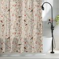 thumbnail image 2 of Flowers Birds Waterproof Shower Curtain, Stall 36"x72" Washable Polyester Fabric Shower Curtains for Bathroom, Country Retro Botanical Floral Branches Decorative Bathtub Curtain Sets with Hooks, 2 of 9