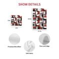 thumbnail image 7 of Red Grey, Kitchen Dish Towels for Drying Dishes Set of 2, Abstract Retro Middle Century Geometric Art Waffle Weave Microfiber Hand Tea Bathroom Towels Quick Dry & Absorbent Towel 12x12, 7 of 7