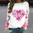 thumbnail image 4 of Ailaofu Women Valentine's Sweatshirt Love Heart Print Pullover Tops Casual Cute Valentines Gift Long Sleeve Sweatshirt, 4 of 7