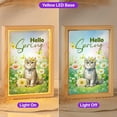 thumbnail image 2 of British Shorthair Hello Spring Time Flower Floral Nature Acrylic Plaque with Wood Photo Frame Box Cat Lover Kitten Owner Gifts Light Box - 02031, 2 of 5