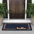 thumbnail image 4 of mDesign Entryway Doormat with Natural Fibers Decorative Script - Natural/Navy, 4 of 8