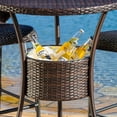 thumbnail image 3 of Sunset Multibrown Wicker Outdoor Bistro Bar Set With Ice Pail, 3 of 5