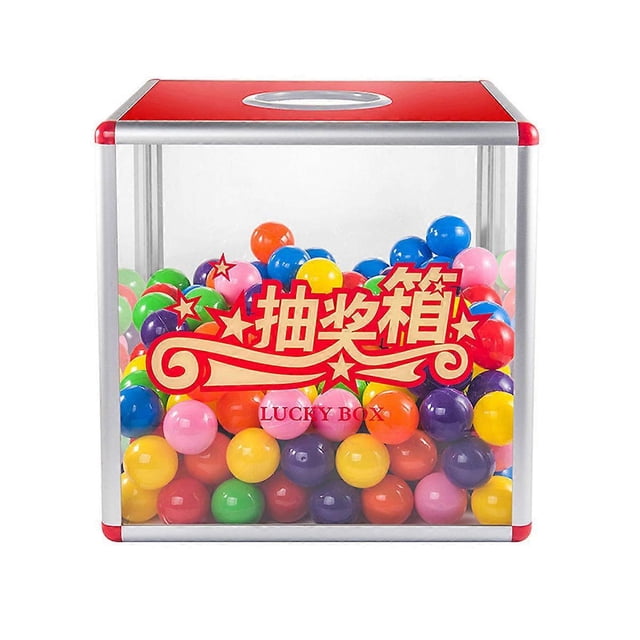 Raffle Drum For Tickets Transparent Box Raffle For Celebrations 25x25x25 Cm 1Pcs