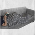 thumbnail image 6 of Turtle Soft Flannel Fleece Throw Blanket, Monochrome Detailed Hand Drawn Oriental Motif Mandala Inspired Shells, Cozy Plush for Indoor and Outdoor Use, 70" x 90", Blue Grey White, by Ambesonne, 6 of 6