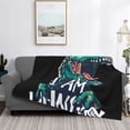 thumbnail image 2 of Fotbe Hungry Tyrannosaurus Manta de Franela con Estampado, Manta Ultrasuave para Cama, Sofá, Auto, Hipoalergénica y Antibolitas-80"x60", 2 of 6