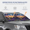 thumbnail image 4 of Disketp Cosmic Irises At Twilight Pattern 2 Piece Windshield Sunshades,Folding Windshield Sun Shade for Car SUV Trucks Sedan,Blocks UV Rays Sun Visor Protector-Large, 4 of 6