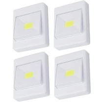 White 4-Pack Battery Operated LED Cupboard Lights, Dimmable Wall Mounted Under Cabinet Lighting
