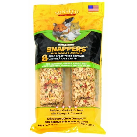 Sunseed Vita Prima Snappers Papaya & Coconut Dry Small Animal Treat, 2 Oz