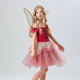 thumbnail image 5 of Girls Halloween Party Dresses Set Fairy Fancy Velvet Tulle Dress with Butterfly Wings Ball Gown Princess Clothes 8 Years, Pink, 5 of 7