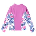 thumbnail image 4 of Alvivi Kids Girls UPF 50+ Long Sleeve Sun Protective Rash Guard Swimwear Athletic Shirts Top Pink 16, 4 of 5