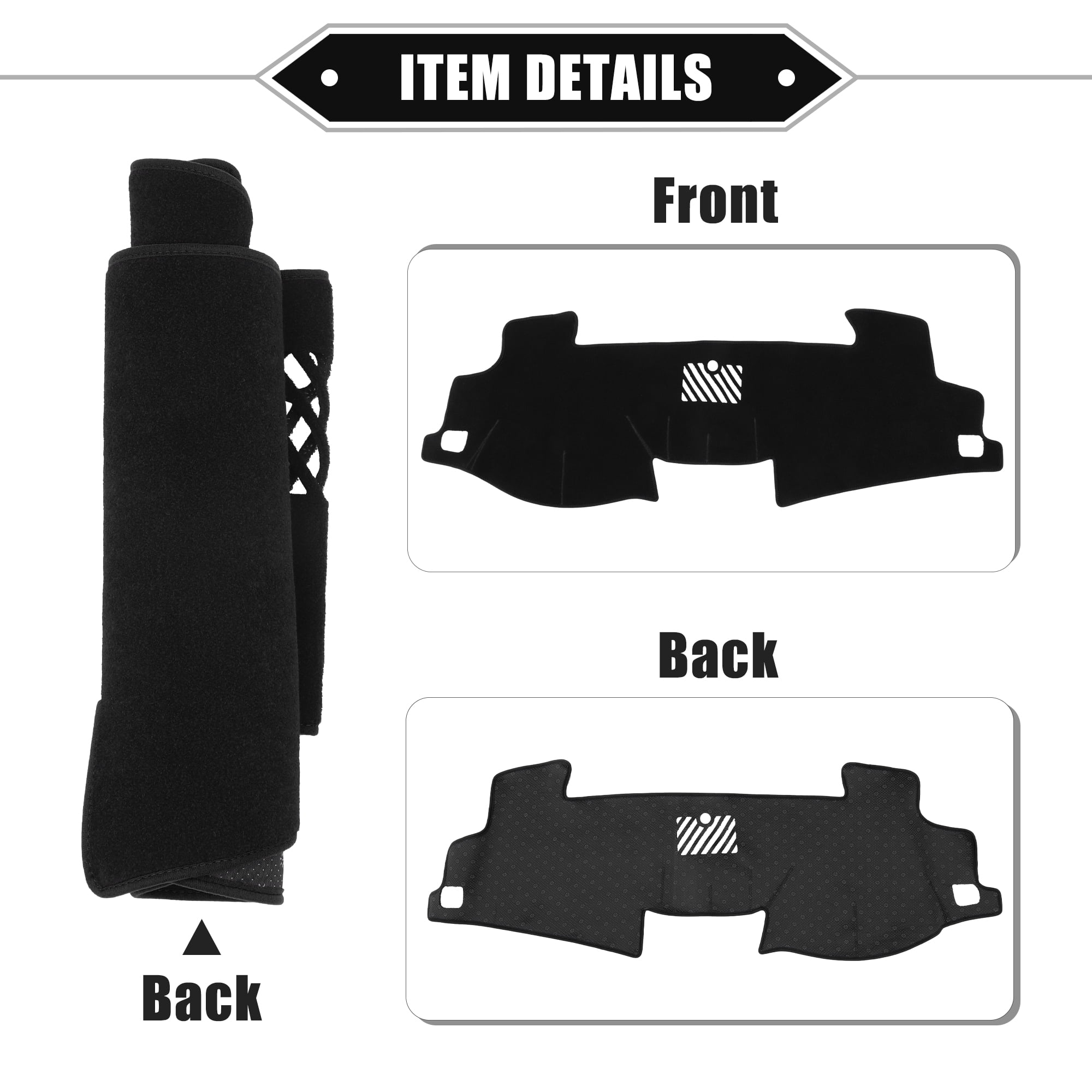 Unique Bargains Car Dashboard Cover Non-slip Polyester Dash Board Protector Cover Mat for Toyota Camry 2012-2017, Black