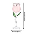 thumbnail image 3 of 2Pack Rose Glasses Goblet Rose Shaped Glass Juice Glass For Valentine'S Day Wedding Birthday Housewarming Celebrations Glass Bottle 11.0"X9.1", 3 of 7