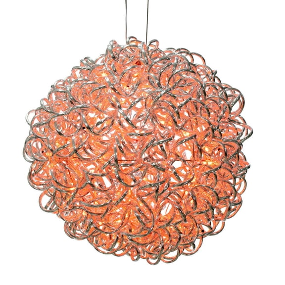 14" Spiral LED Orange Ball 120Lts