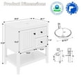 thumbnail image 2 of Eclife 30" Freestanding Bathroom Vanity Set with Vessel Sink, Faucet and Drain, 2 of 10