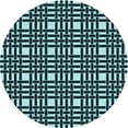 thumbnail image 1 of Ahgly Company Tapis Rond Lavable en Machine Intérieur Transitionnel Vert Sarcelle Profond, 4 Pieds Rond, 1 of 7
