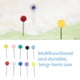thumbnail image 3 of 1000 chinchetas de plástico para mapas con corcho de acero, chinchetas de colores de seguridad para tableros de oficina, como se muestra, 3 of 5