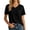 Black, variant on T Shirts for Women 2026 Summer Short Sleeve V Neck Casual Loose Plain Tshirts Work Blouse Basic Tees with Chest Pocket