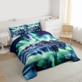 thumbnail image 3 of Homewish Gradient Aurora Bedding Comforter Set 2pcs for Female Men Adults,Nature Theme Twin Comforter Sets Microfiber,Abstract Ombre Breathable Bedding Set,Lightweight Room Decor,Reversible, 3 of 8