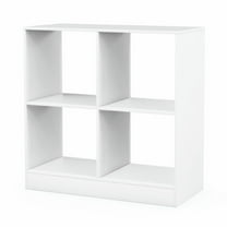 YYAo Kids Book Rack Storage Bookshelf, Toy Storage Organizer Bookshelf,4-Cube Kids Bookcase with Open Shelves-White