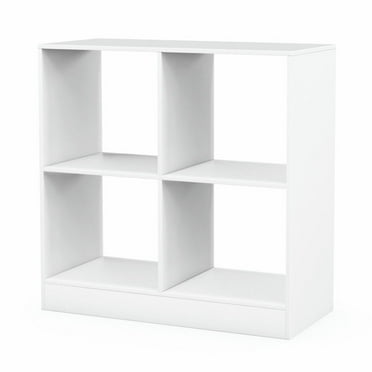 YYAo Kids Book Rack Storage Bookshelf, Toy Storage Organizer Bookshelf,4-Cube Kids Bookcase with Open Shelves-White