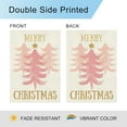 thumbnail image 5 of diyeu Pink Merry Christmas Evergreen Tree Garden Flag 12×18 Inch Double Sided Rustic Farmhouse Yard Flag Christmas Winter Outdoor Decor, 5 of 6