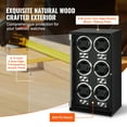 thumbnail image 6 of VEVOR Watch Winder, Watch Winder for 6 Men's and Women's Automatic Watches, with 6 Super Quiet Japanese Mabuchi Motors, Blue LED Light and Adapter, High-Density Board Shell and Black PU, 6 of 9