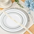 thumbnail image 7 of 700PCS Silver Plastic Dinnerware Set for 100 Guests, Disposable Plates for Party, Include: 200 Plastic Plates, 100 Pre Rolled Napkins with Silver Silverware, 100 Cups for Christmas, Halloween, 7 of 7