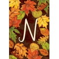 thumbnail image 3 of Briarwood Lane Fall Leaves Monogram Letter N Garden Flag, 3 of 4