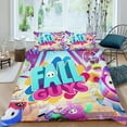 thumbnail image 2 of Fall Guys Conjunto de sábanas temático, trío de piezas, cómodo y amigable con la piel, diseño único, regalo de decoración para el hogar para familiares, amigos y fans, 90 cm * 190 cm, 2 of 6