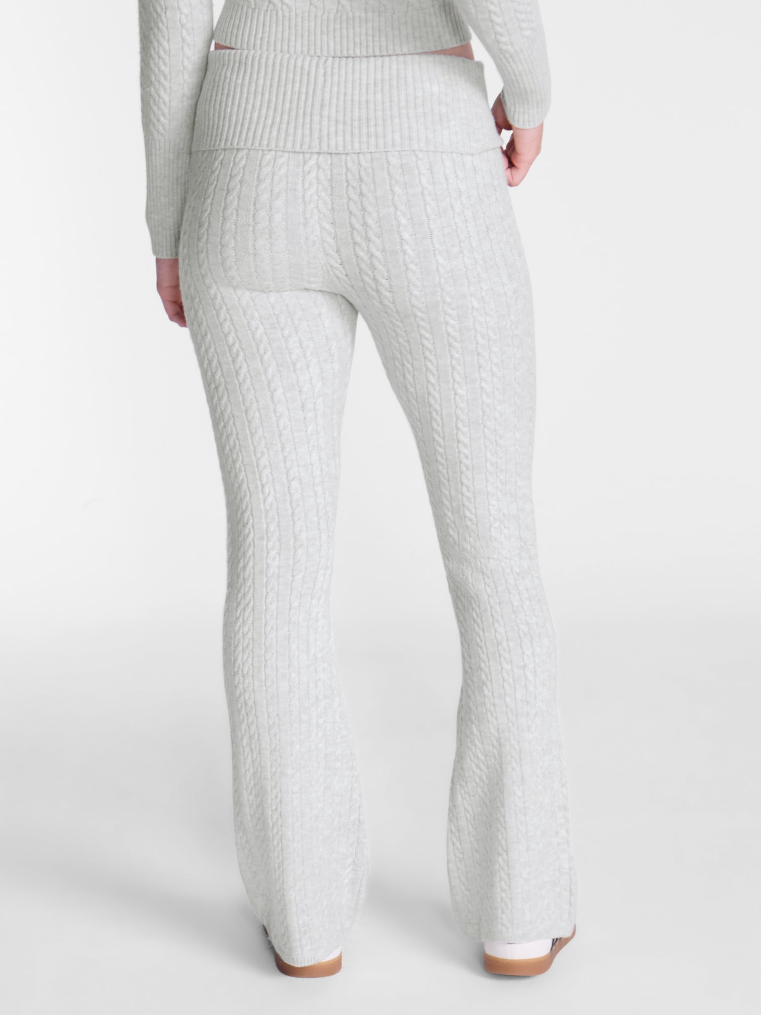 No Boundaries Cable Knit Sweater Pants, 33'' Inseam, Women's XXS-XXL