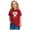 Red, variant on Piuwrlz 9 Years Girls Short Sleeve T-Shirt Teen Summer Printed T Shirt Black Cotton Crew Neck Shirt Top Black Size 9 Years